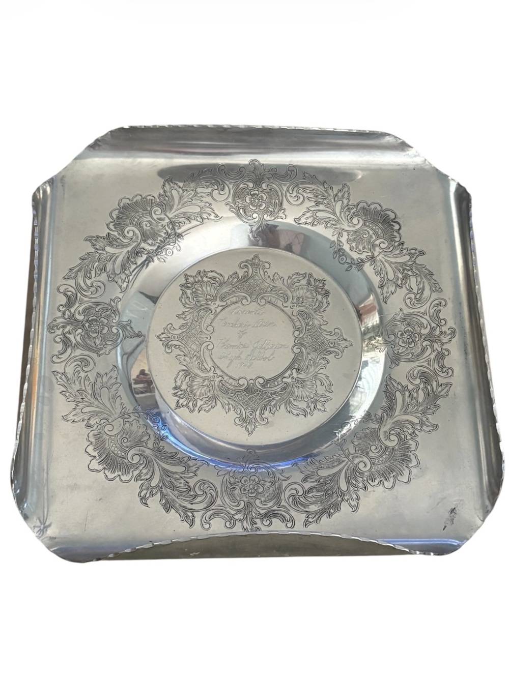 VINTAGE➕1948 Hand-Forged Aluminum Commemorative Tray • Admiration Product Co